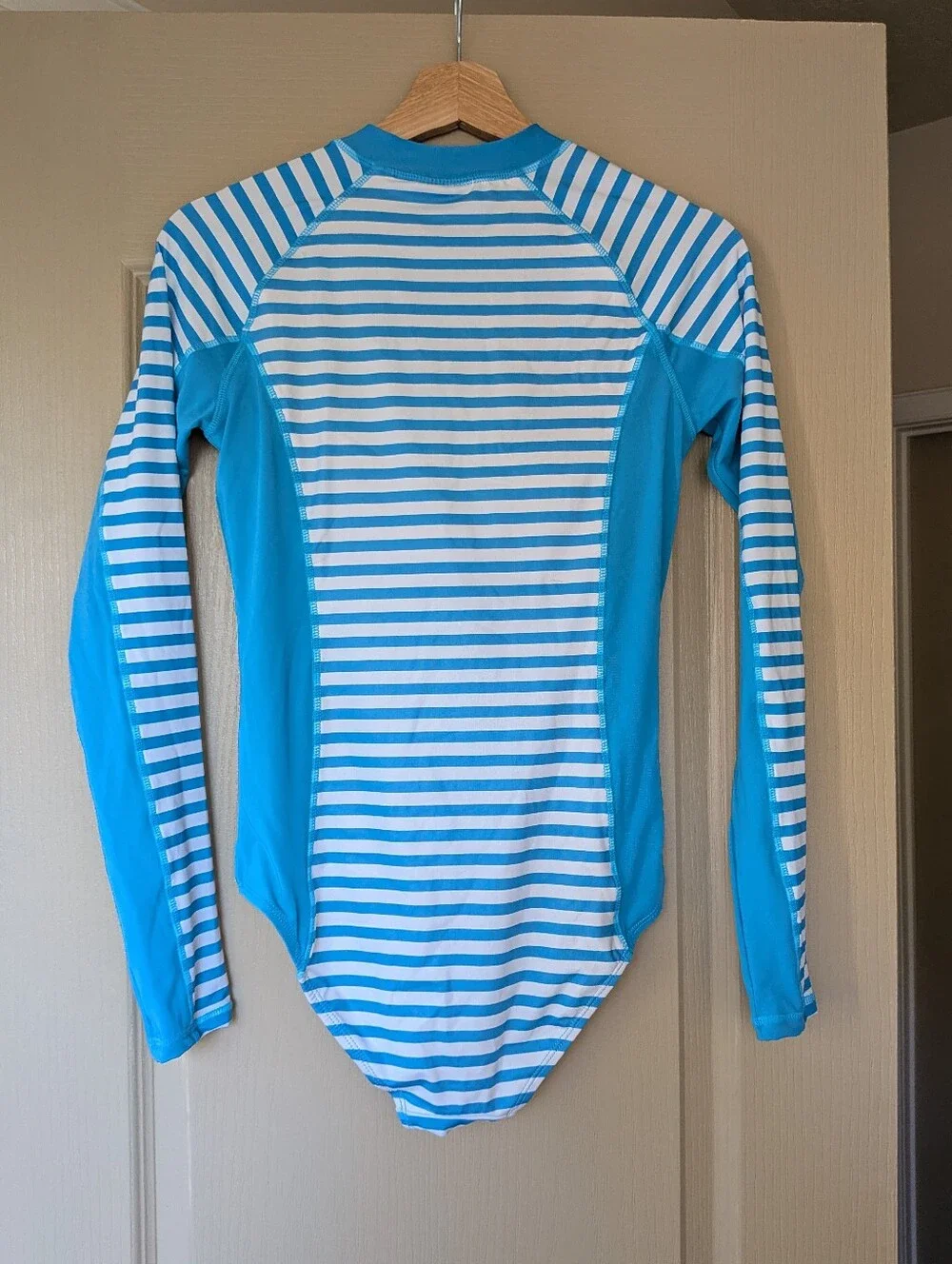 Cabana Life Striped Rashguard Paddleboard Unisuit Blue/White - Size S